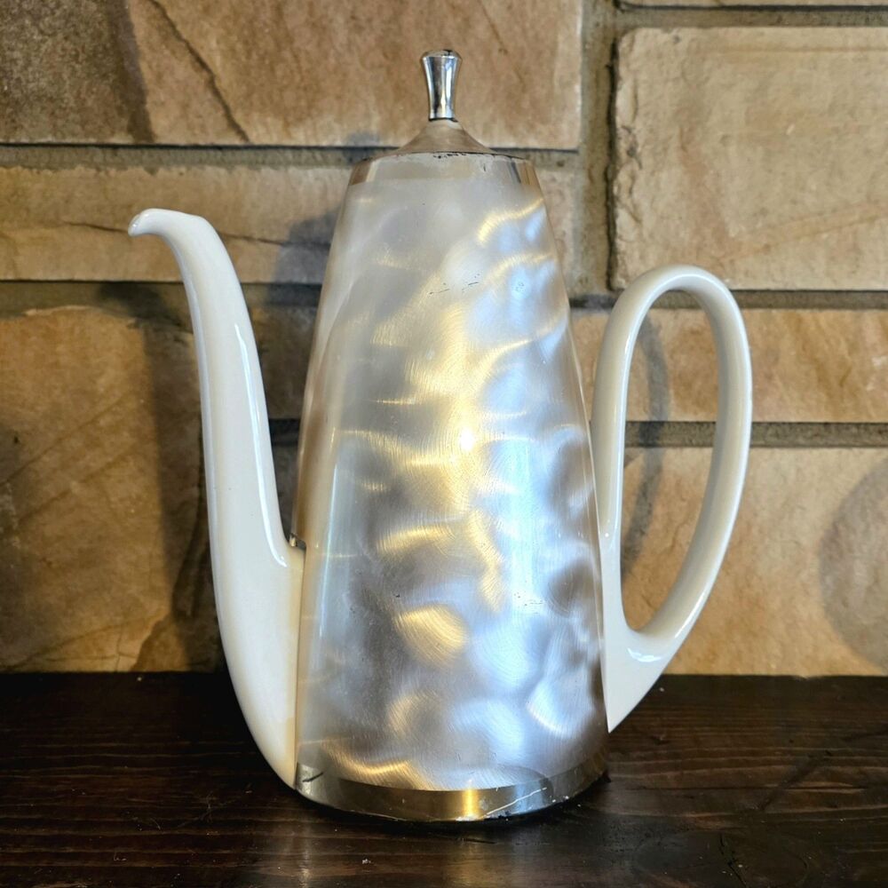 Vintage WMF-Ikora Gold Tone Ceramic Insulated Coffee Tea Carafe
